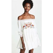 Free People Xs Off Shoulder Embroidered Boho Peasant Dress Sunbeams