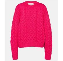 Isabel Marant Jake Cable-Knit Wool-Blend Sweater - Pink - Sweaters Size US 8