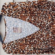 Love J Dresses | Love J Ladies Leopard Print Dress - 2X | Color: Brown/Cream | Size: 2X