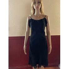 Women Strappy Polka Dot Dress Sleeveless Size L
