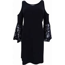 R&M Richards Dresses | R&M Richards Petite Cold-Shoulder Shift Dress - Black | Color: Black | Size: Various