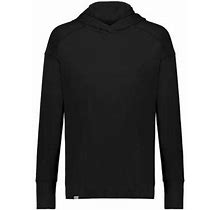 Holloway Women's Black 222798 Ventura Softknit Hooded Sweatshirt In Size Xl | Polyester/Spandex Blend