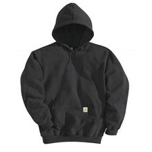 Carhartt Hooded Sweatshirt: M, Regular, Pullover Hoodie, Cotton/Polyester, Pullover, 2 Pockets Model: K121-BLK MED REG