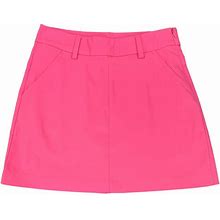 Puma Pounce Skort Womens 0 Hot Pink Kick Pleat Pockets Side Zip Inner