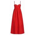 Farm Rio Women's Cotton Maxi Dress - Red - Size Large