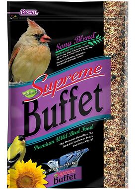 Brown's Supreme Buffet Song Blend Wild Bird Food, 20-Lb Bag