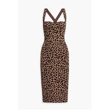 Galvan London Leopard-Print Stretch-Knit Midi Dress - Women - Animal Print Dresses - XS