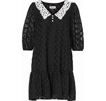 Women's Black Polka-Dots Midi Dress | Medium | Nissa