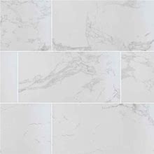 Praia Carrara 12 in. X 24 in. Polished Porcelain Floor And Wall Tile ( 16 Sq. Ft./Case )