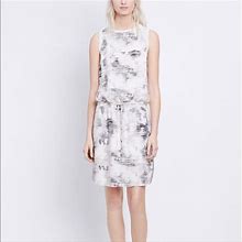 Vince Dresses | Vince Marble Jacquard Silk Sleeveless Dress | Color: White | Size: M