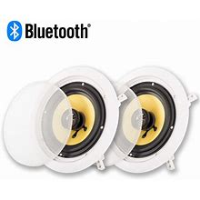 Acoustic Audio HD-6 Bluetooth Flush Mount In Ceiling 6.5" Powered Speaker Pair