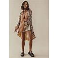 Free People Dresses | Free People Lara Double-Cloth Boho Robe Jacket Combo Ribbon Lace | Color: Brown | Size: M