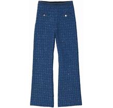 Sandro Women's Decorative Knit Trousers - Blue - Size 2