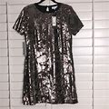 Anthropologie Dresses | Ro & De Andi For Anthropologie Sequined Tee Shirt Dress | Color: Brown | Size: Xs