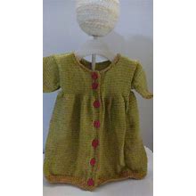 Hand Knit Baby Girl Dress - Daisy