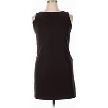 Kim Rogers Signature Casual Dress - Sheath Crew Neck Sleeveless: Black Solid Dresses - Women's Size 14 Petite