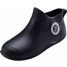 Ymiytan Womens Mens Rain Boots Lightweight Rubber Boot Outdoor Garden Shoes Work Rainboot Casual Slip Resistant Waterproof Black 5