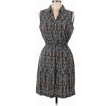 Alfani Casual Dress - Shirtdress Collared Sleeveless: Gray Dresses - Women's Size 10