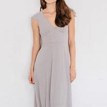 Minuet Petite Dresses | :Avender Neutral Cap Sleeve Maxi Dress - Large | Color: Gray | Size: L