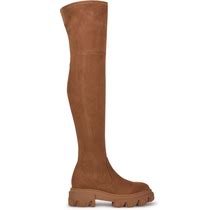 Nine West Cellie Over The Knee Lug Sole Boots Natural (Size 5.5) , Medium Width