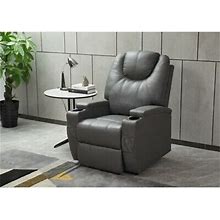 Kingway Furniture Salle Faux Leather Power Lift Recliner Chair In Gray