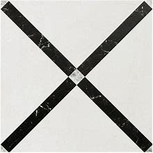 Retro 12X12 Self Adhesive Vinyl Floor Tile - Marble Criss Cross - 20 Tiles/20 Sq. Ft.