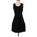 Madewell Casual Dress - A-Line Crew Neck Sleeveless: Black Solid Dresses - Women's Size Small