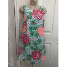 Ladies Lilly Pulitzer Dress Size S, Gold Zipper - V Back Green, Pink,