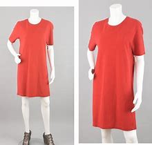 Vintage T-Shirt Dress, 90S Red Cotton Knit Shirtdress, Liz Claiborne, Women's Small