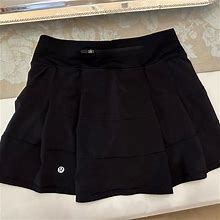 Lululemon Athletica Skirts | Lululemon Size 2 Tall Skirt W Built In Shorts | Color: Black | Size: 2