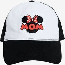 Plus Size Women's Minnie Mouse Mom Baseball Hat Black & White By Disney In Multi