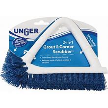 1Pack Unger 2-In-1 Grout & Corner Scrubber Brush