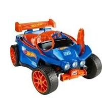 12V Power Wheels Hot Wheels Racer Battery-Powered Ride-On And Vehicle Playset With 5 Toy Cars