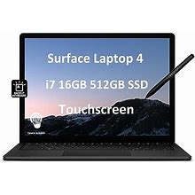 Microsoft Surface Laptop 4 13.5" 2K Touchscreen (Intel Core I7-1185G7, 16GB RAM, 512GB SSD, IST Active Stylus, Backlit Keyboard) Business Laptop, 17-Hr Battery Life, Wi-Fi 6, Webcam, Win 10/11 Pro
