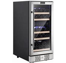 Empava 29 Bottle Dual Zone Built-In Wine Refrigerator, Stainless Steel In Gray | 33.9 H X 14.8 W X 22.4 D In | Wayfair
