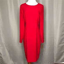 Daniel Cremieux Dresses | Daniel Cremieux Long Sleeve Sheath Dress | Color: Red | Size: 6