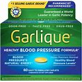 Garlique Healthy Blood Pressure Supplement, Free Garlic, 1800 Mcg Allicin, 60 Ct