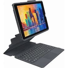 Zagg Pro Keys With Trackpad Wireless Keyboard + Case For Apple iPad 10.2 (7Th, 8Th, 9th Gen), Black