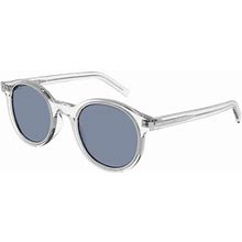 Saint Laurent Sunglasses SL 521 RIM 004 Crystal 47mm Unisex