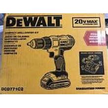 New Dewalt Dcd771c2 20 Volt Cordless Lithium Ion Drill Driver Kit Sale