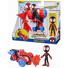 Marvel Spidey & His Amazing Friends Miles Morales: Spider-Man Techno Racer Set By Hasbro