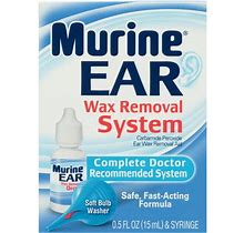 Murine Ear Wax Removal System, Syringe And 0.5 Fl Oz Ear Drops Bottle