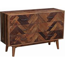 Boraam Benton Natural Oak 6 Drawers Dresser