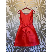 Kate Spade Dresses | Kate Spade Pink Coral Silk Dress W/ Bow - Sz 0 | Color: Pink/Red | Size: 0