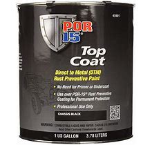 POR-15 Top Coat Paint, Direct To Metal Paint, Long-Term Sheen And Color Retention, 1-Gallon, Chassis Black
