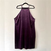 Forever 21 Dresses | Plus Size Velvet Bodycon Mini Dress | Color: Purple | Size: 3X