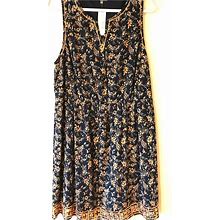 Market & Spruce Dresses | Nwt Market & Spruce Fall Dress Size 2X | Color: Blue/Gold | Size: 2X