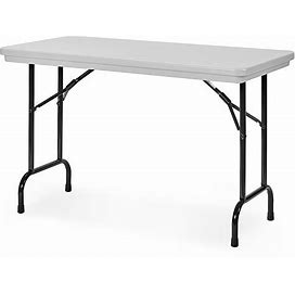 Deluxe Folding Table - 48 X 24", Fixed Height, Light Gray - ULINE - H-3137FGR