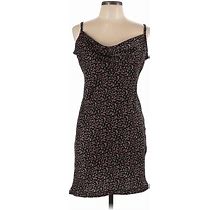 Forever 21 Cocktail Dress - Mini Cowl Neck Sleeveless: Black Dresses - Women's Size Large