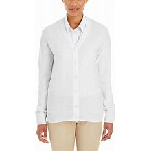 200 White Blank Harriton Ladies V-Neck Cardigan Sweaters (Blank)